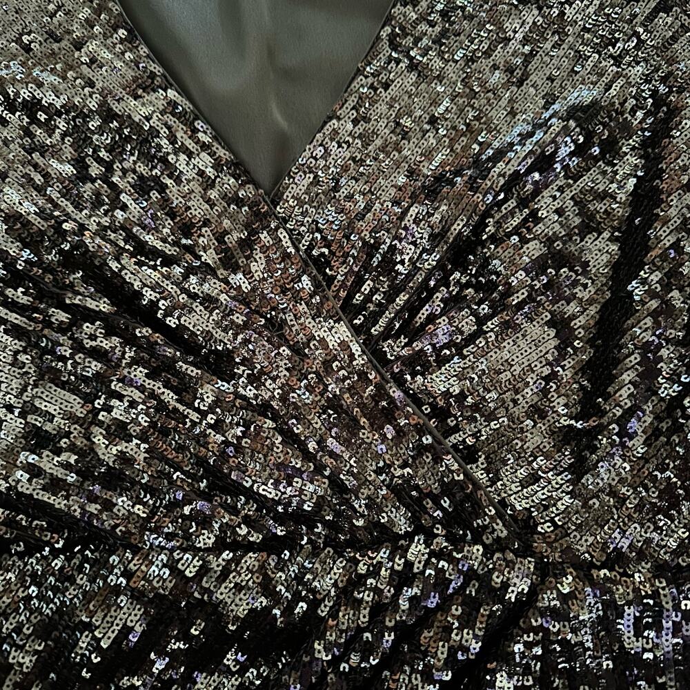 Jonathan Simkhai Monty Wrap Effect Sequin Mini Dr… - image 7